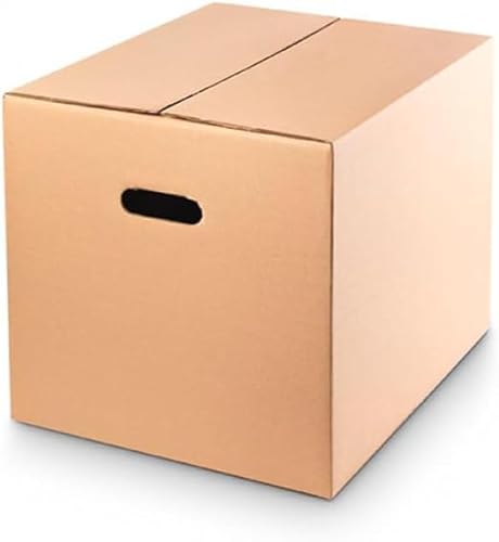 Klink Cajas de Cartón para Mudanza con Asas - Almacenaje Resistente y Extrafuerte 60x40x40 cm - Envíos y Embalaje Apilables (Pack de 10)