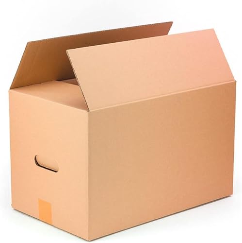 Cajas de Cartón para Mudanza con Asas - Almacenaje Resistente y Extrafuerte 50x30x30 cm - Envíos y Embalaje Apilables (Pack de 10)
